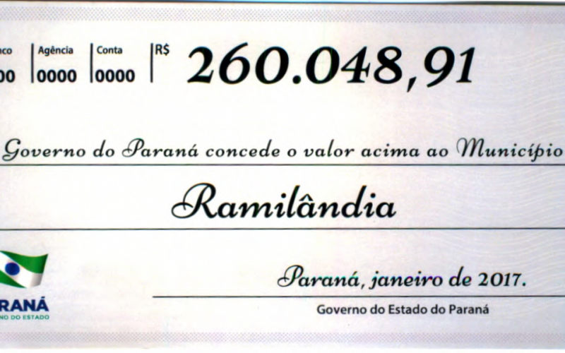 Ramilândia recebe repasse de 260 mil de cota extra do ICMS